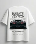 Need Money for Bugatti fashion oversized white graphic T-shirt