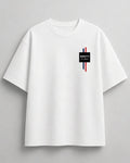 Luxury Bugatti supercar themed white streetwear tee