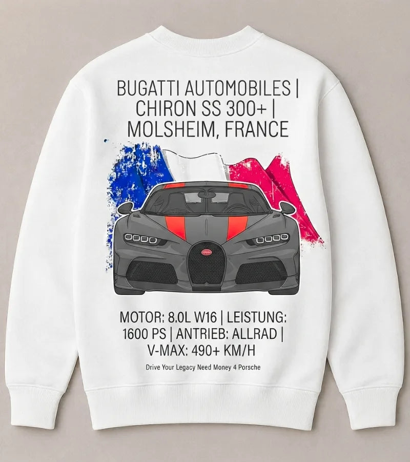 Bugatti Speed Lifestyle White Sweatshirt