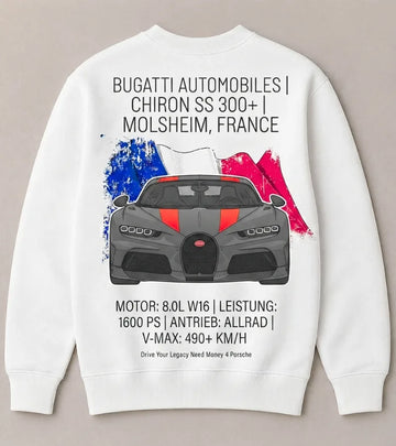 Bugatti Speed Lifestyle White Sweatshirt