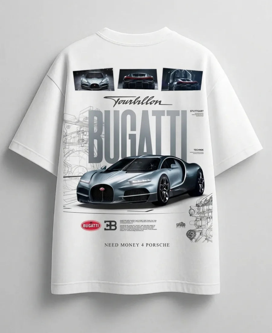 Need Money for Bugatti wealth mindset streetwear T-shirt for car lovers