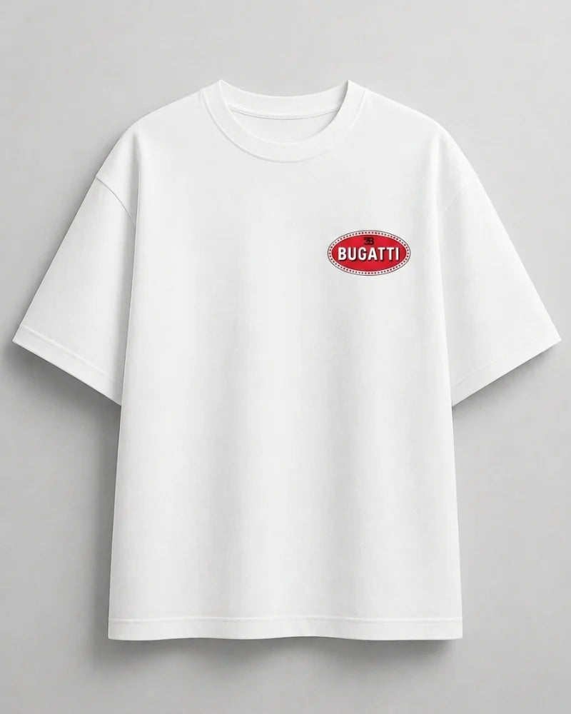 Bugatti success mindset oversized tee for luxury car enthusiasts
