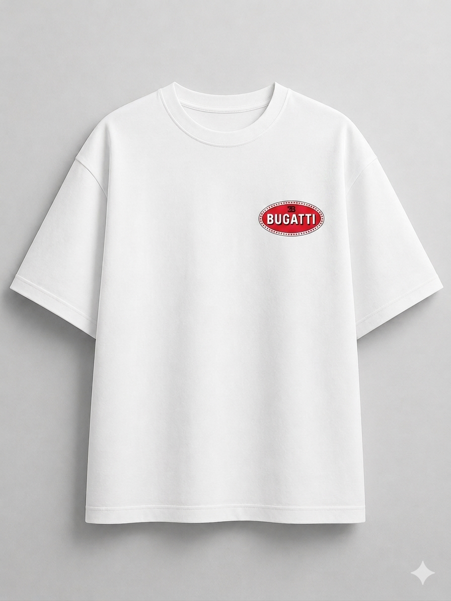 Trendy Bugatti supercar fan graphic tee mockup