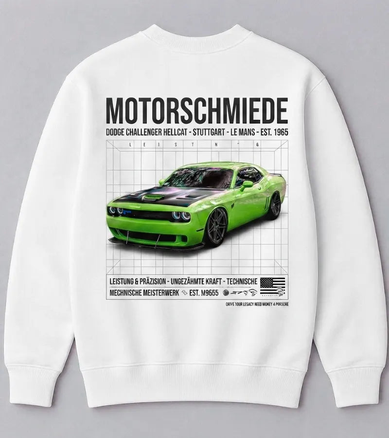 Need Money for Dodge Challenger dream car white oversized sweatshirt