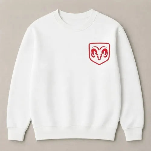 Dream car white oversized sweatshirt inspired by Dodge Charger