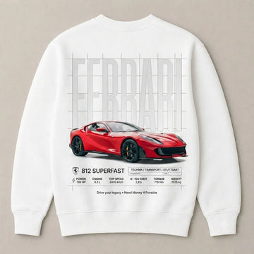 Need Money for Ferrari racing lifestyle graphic sweatshirt