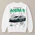 Exotic car themed oversized crewneck sweatshirt