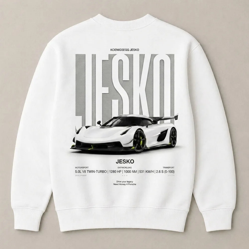 Need Money for Koenigsegg Jesko Absolut hypercar graphic sweatshirt