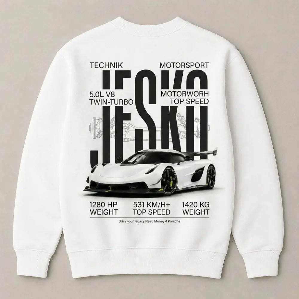 Need Money for Koenigsegg Jesko Absolut luxury car graphic sweatshirt