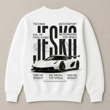 Need Money for Koenigsegg Jesko Absolut luxury car graphic sweatshirt