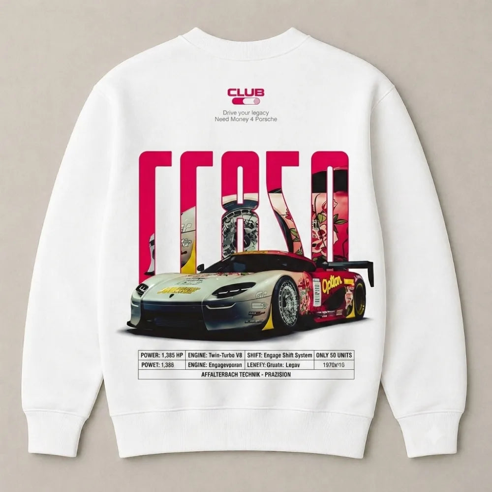Koenigsegg Jesko Absolut premium hypercar oversized sweatshirt for men