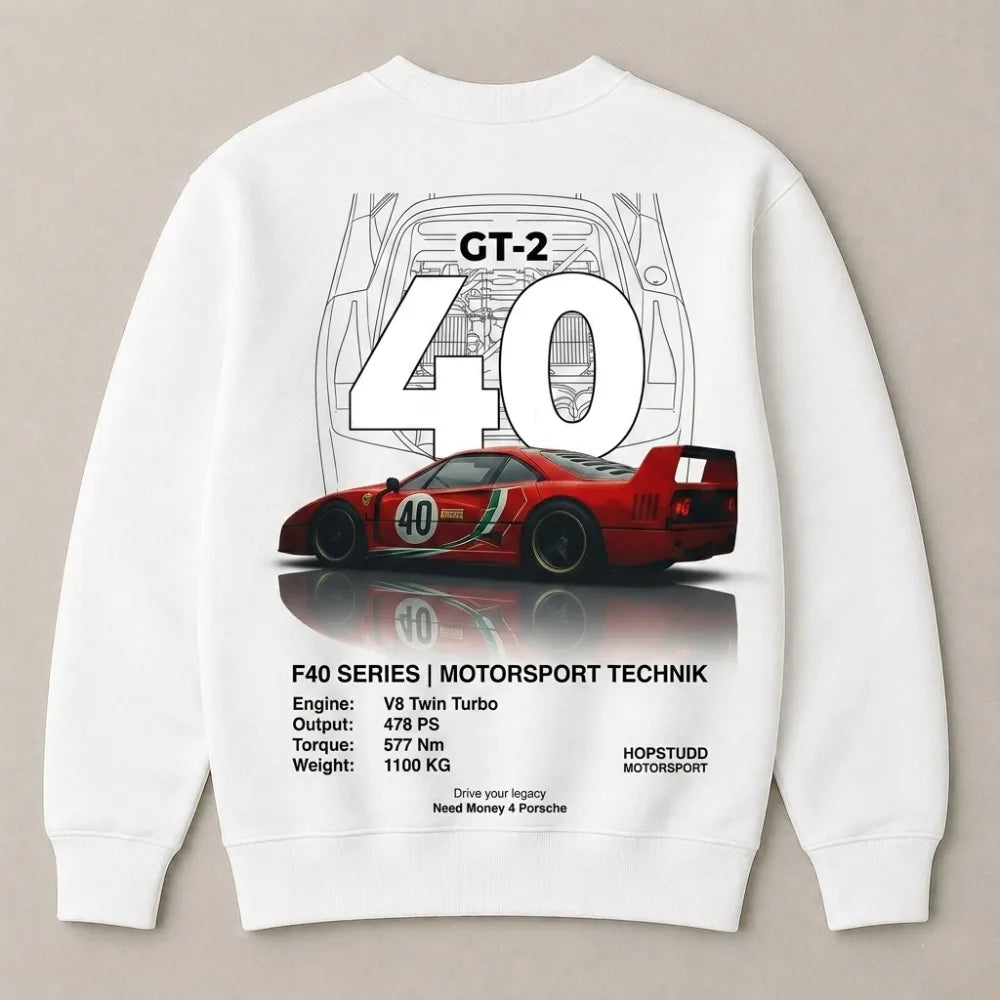 White Koenigsegg Jesko Absolut fashion streetwear sweatshirt for men