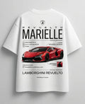 Lamborghini dream garage graphic printed white T-shirt mockup