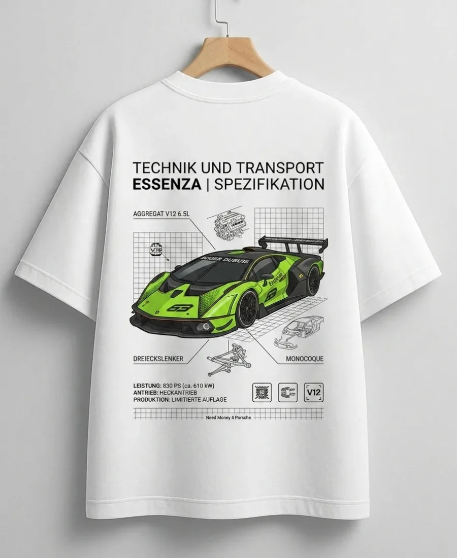 Need Money for Lamborghini dream car white oversized shirt