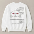 Lamborghini supercar lifestyle graphic sweatshirt