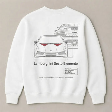 Lamborghini supercar lifestyle graphic sweatshirt