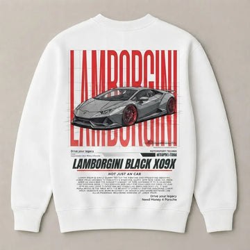 Lamborghini dream supercar oversized crewneck sweatshirt