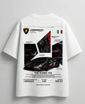 Lamborghini car enthusiast streetwear graphic T-shirt mockup