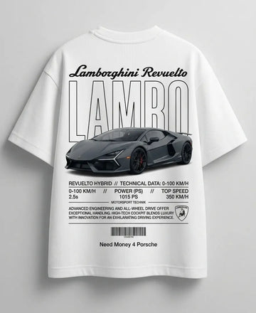 Trendy Lamborghini Huracan graphic T-shirt for automotive fans