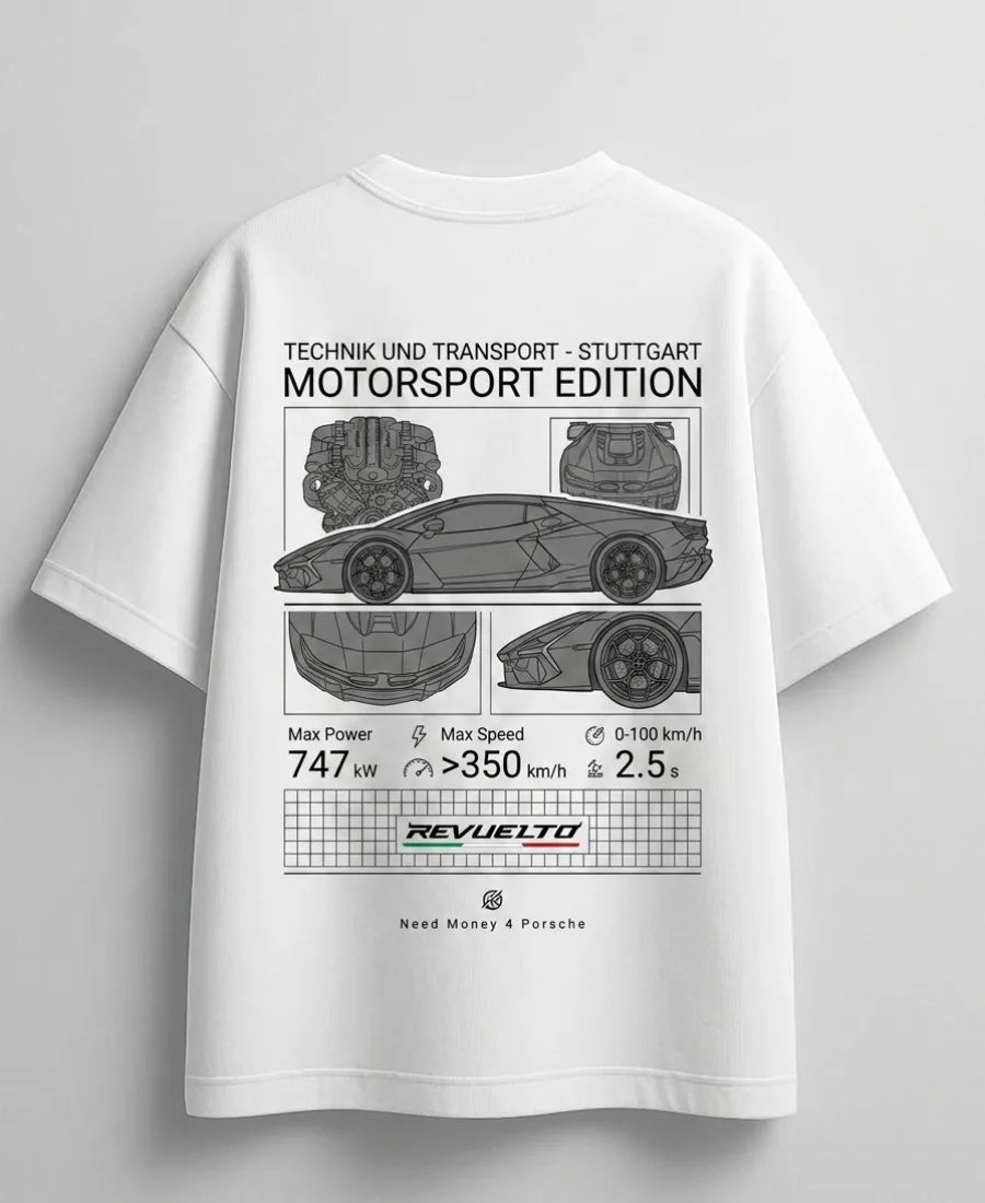 Funny supercar lover oversized T-shirt with Lamborghini theme