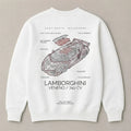 Luxury Lamborghini supercar graphic sweatshirt