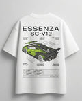 White Lamborghini car enthusiast tee for luxury vehicle lovers