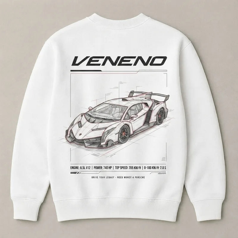 Premium automotive streetwear sweatshirt for Lamborghini fans