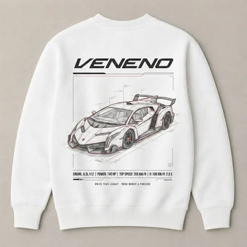 Premium automotive streetwear sweatshirt for Lamborghini fans