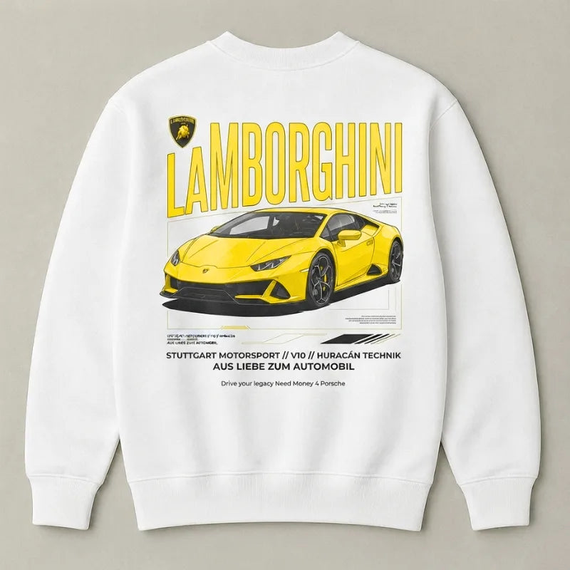 Need Money for Lamborghini sports car addict oversized sweatshirt for men