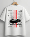 Lamborghini supercar inspired white streetwear graphic tee