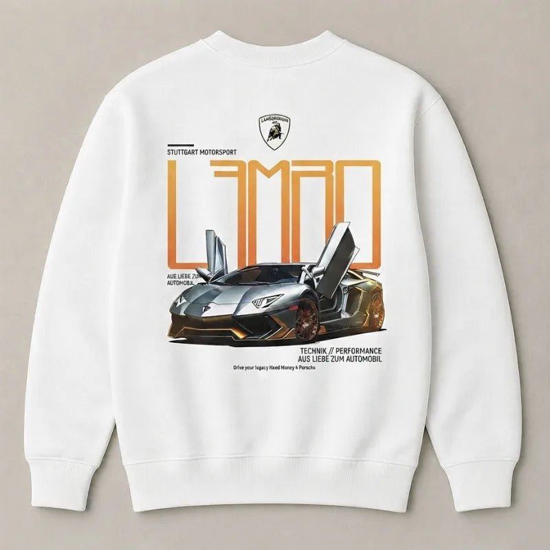 Lamborghini track day oversized sweatshirt for men