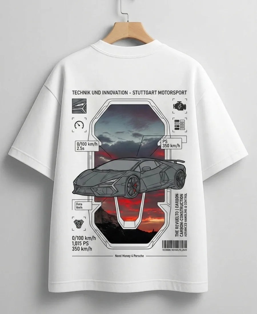 Lamborghini inspired urban streetwear shirt for supercar fans