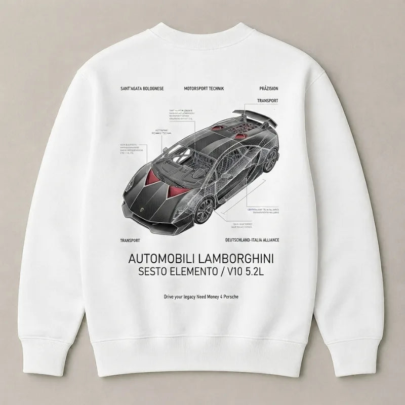 Need Money for Lamborghini V10 power graphic sweatshirt