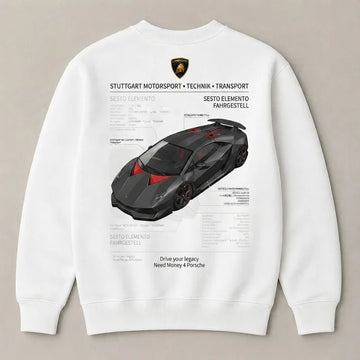 Lamborghini weekend drive oversized sweatshirt for men