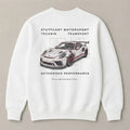 White Lamborghini oversized graphic sweatshirt for men