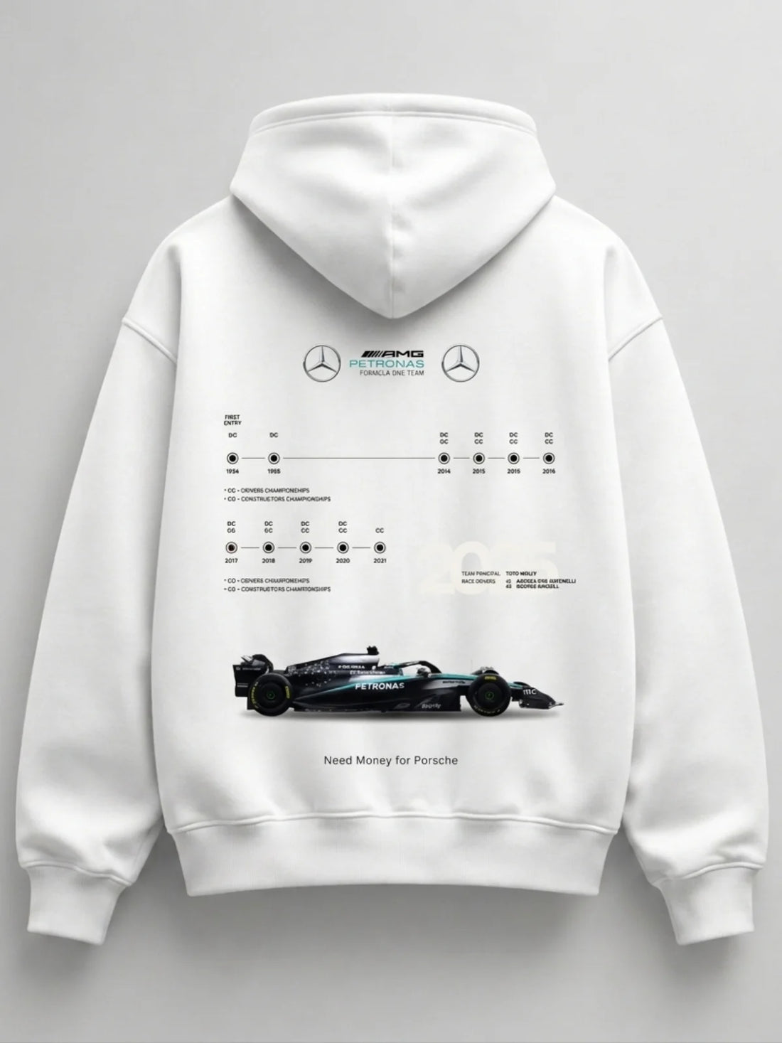 Need Money for Mercedes-Benz AMG Edition hoodie black color modern luxury streetwear look