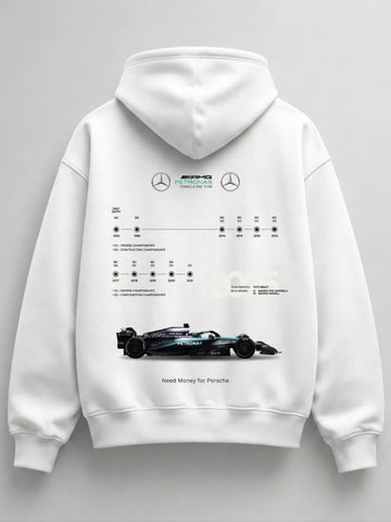 Need Money for Mercedes-Benz AMG Edition hoodie black color modern luxury streetwear look