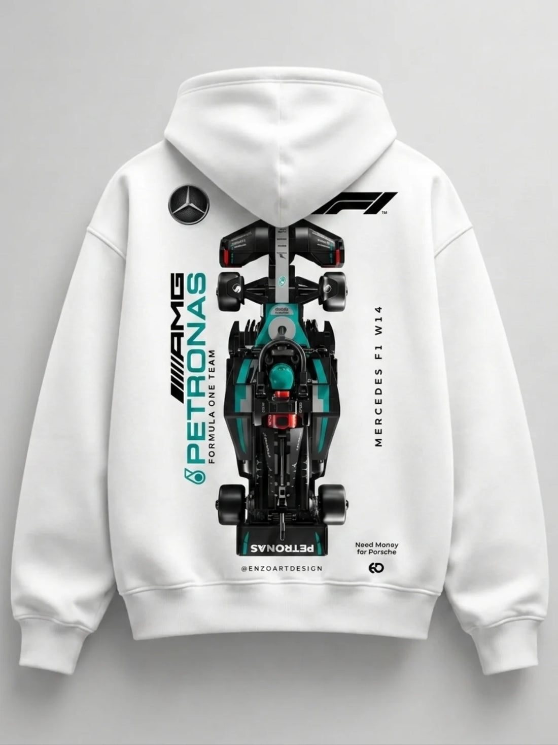 Need Money for Mercedes-Benz AMG Edition hoodie side angle modern automotive fashion fit