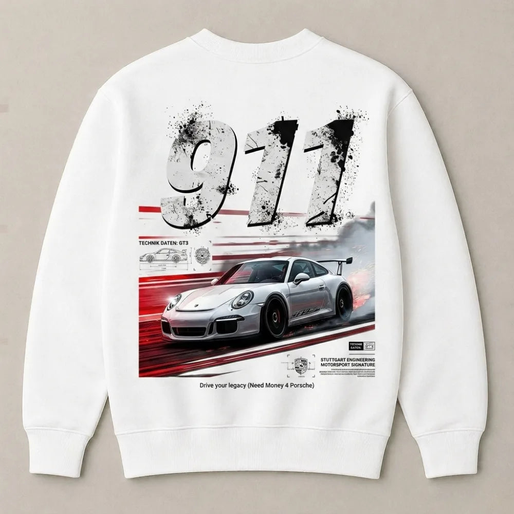 Porsche 911 car enthusiast oversized crewneck sweatshirt