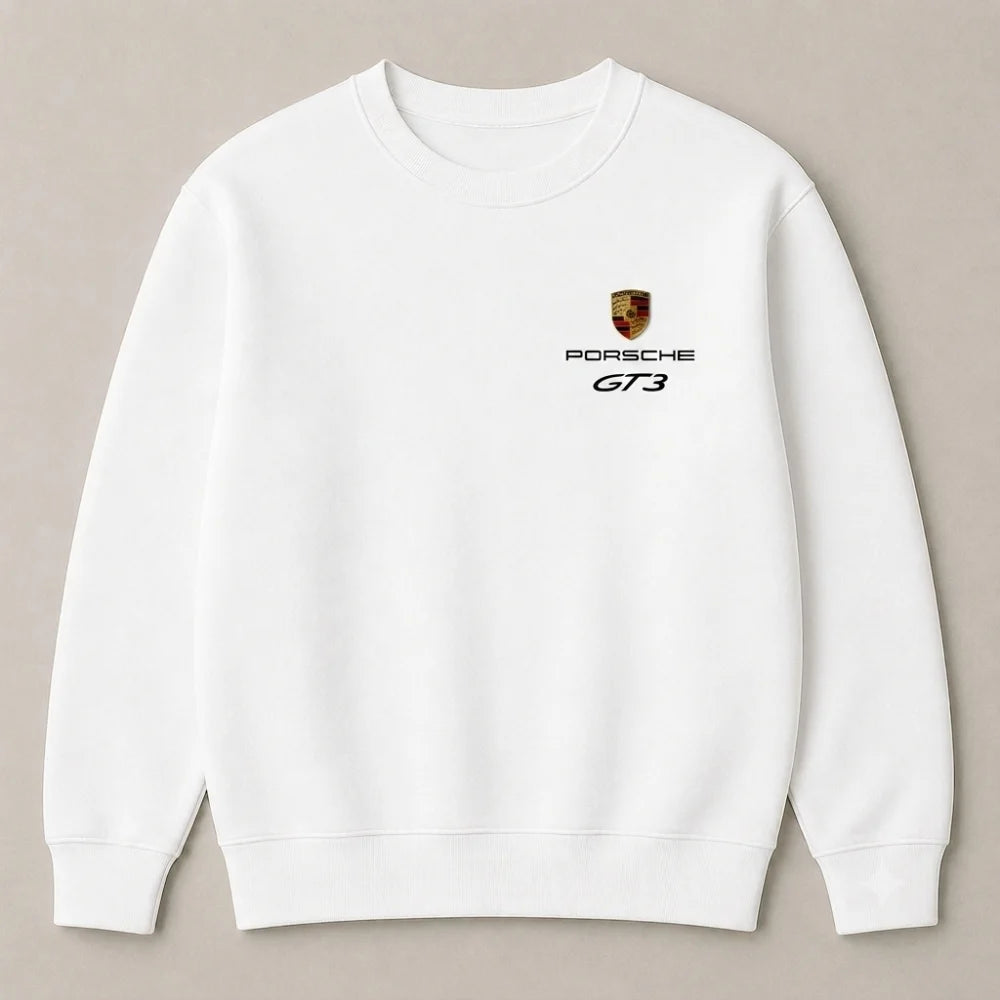 Automotive graphic crewneck sweatshirt inspired by Porsche 911
