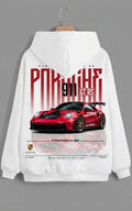 Need Money for Porsche 911 Icon Series hoodie front view premium automotive streetwear style