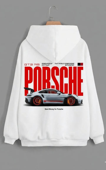 Need Money for Porsche 911 Legacy hoodie black color modern luxury streetwear look