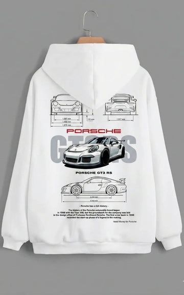 Need Money for Porsche 911 Legacy hoodie front view premium automotive streetwear style