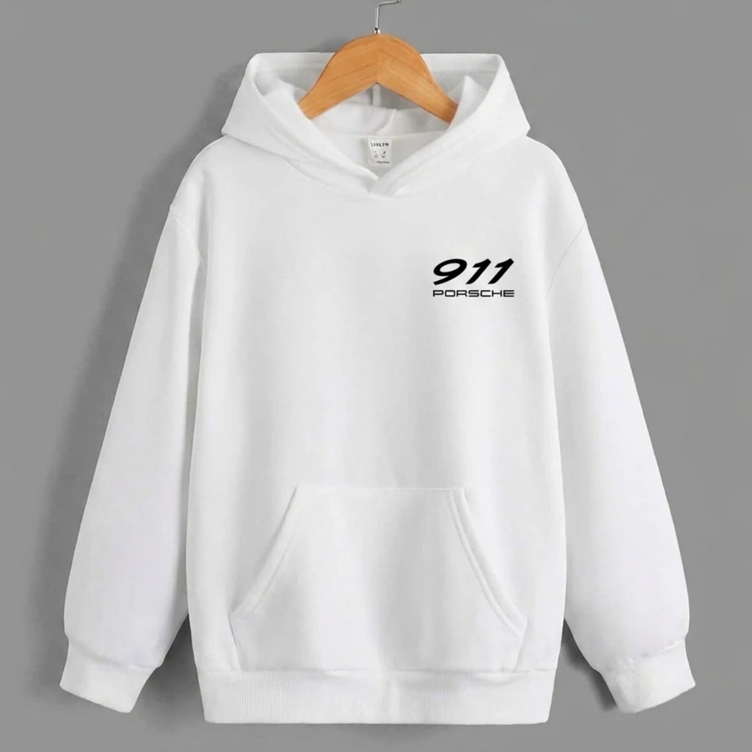 Need Money for Porsche 911 Legacy hoodie white color clean contemporary fashion style