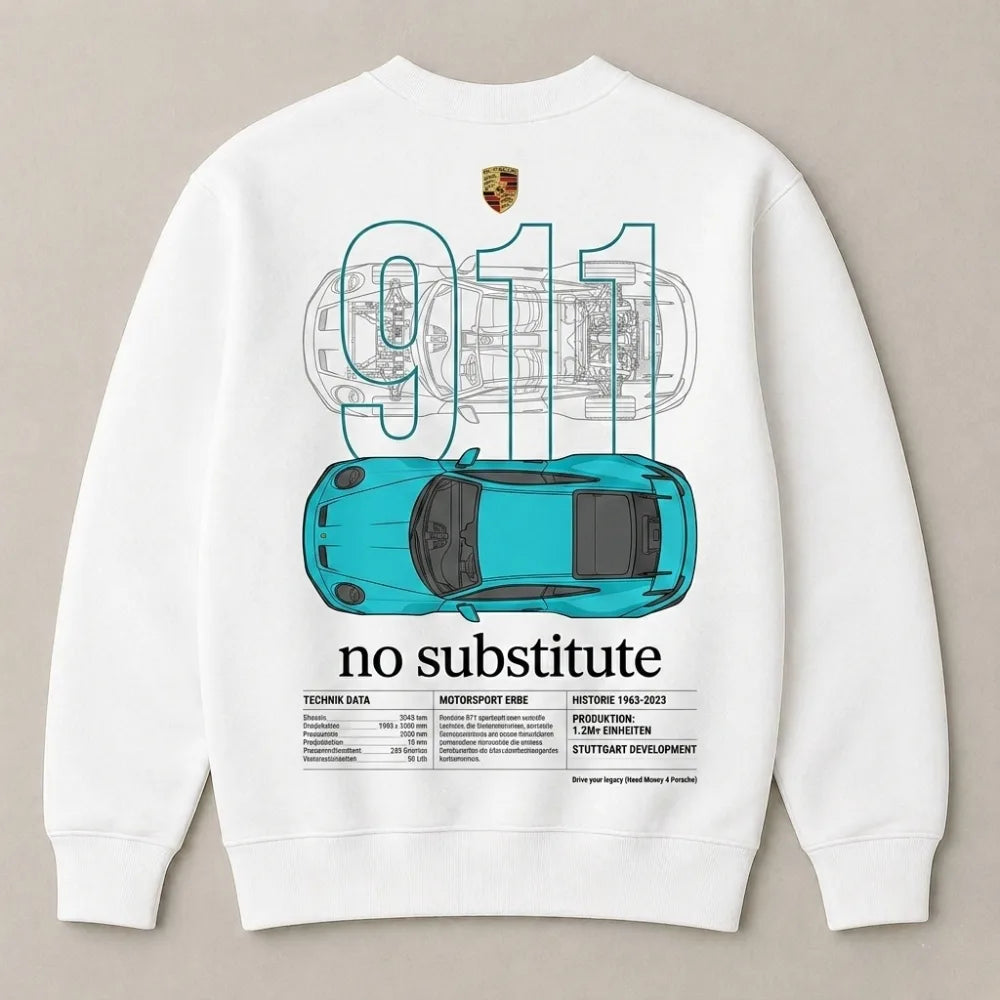 Need Money for Porsche 911 luxury car graphic sweatshirt