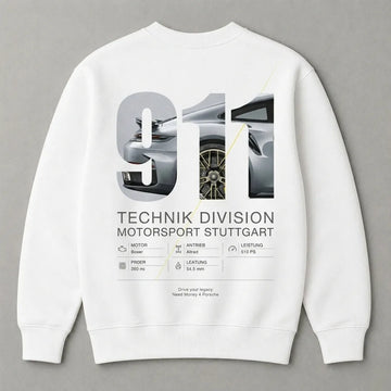Luxury lifestyle graphic sweatshirt inspired by Porsche 911