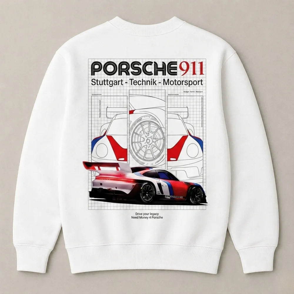 Need Money for Porsche 911 money motivation oversized sweatshirt