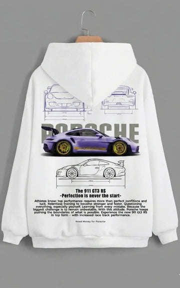 : Need Money for Porsche 911 Street Legend hoodie black color modern luxury streetwear look