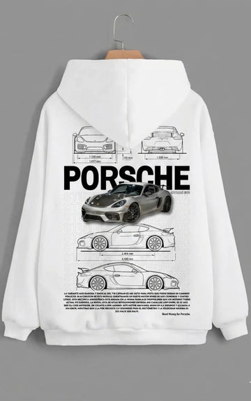 Need Money for Porsche 911 Street Legend hoodie front view premium automotive streetwear style