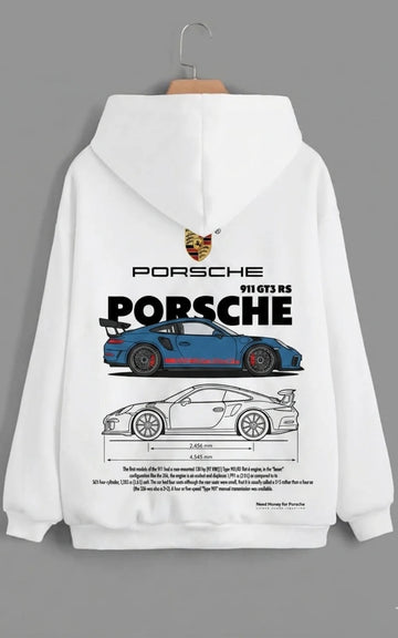 Need Money for Porsche 911 Street Legend hoodie close up graphic detail premium print design
